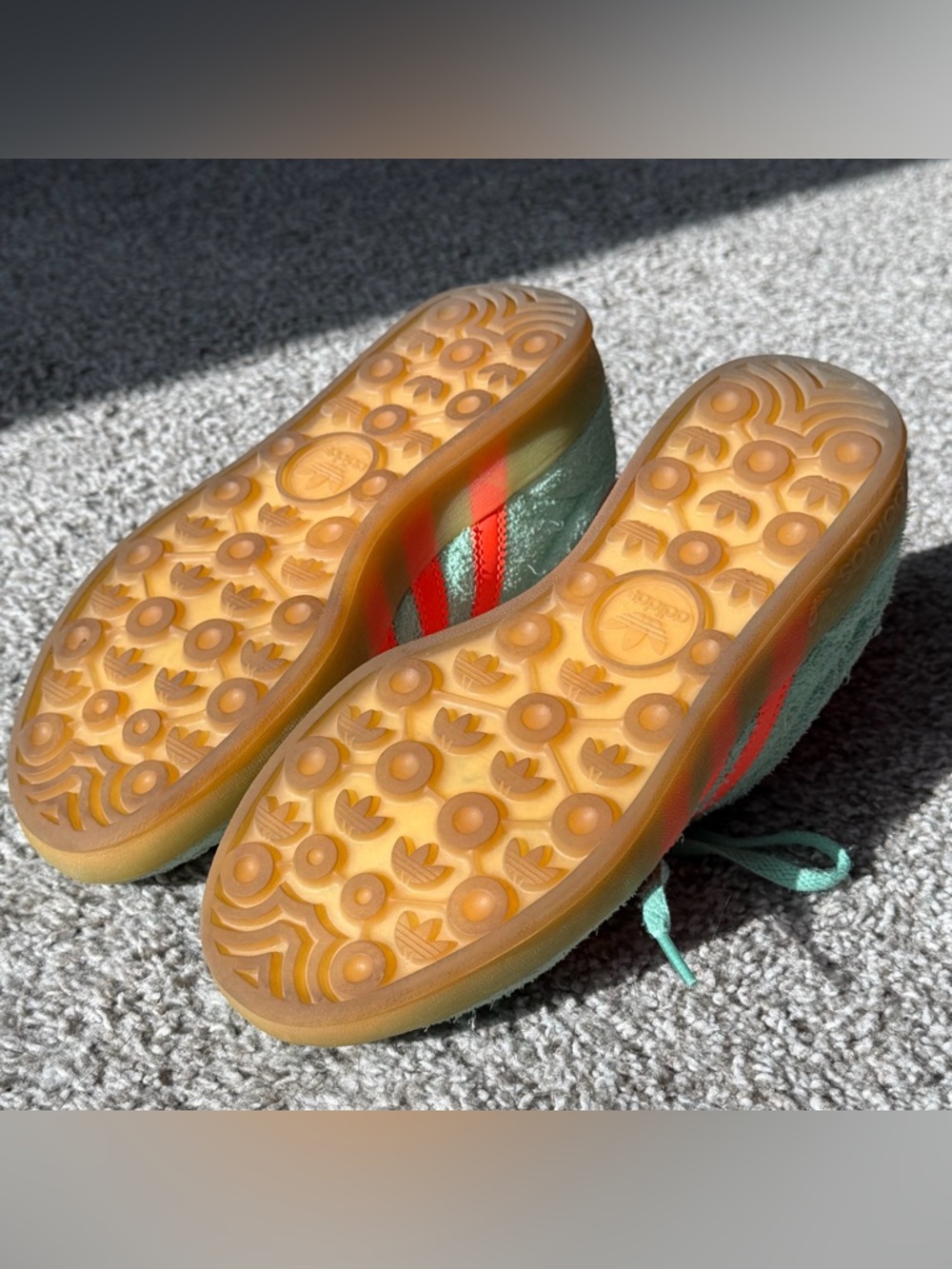Adidas Gazelle Indoor Mint & Fluorescent Orange with Gum Sole - Picture 4 of 10